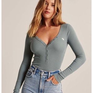 Abercrombie and Fitch Henley Long Sleeve Top